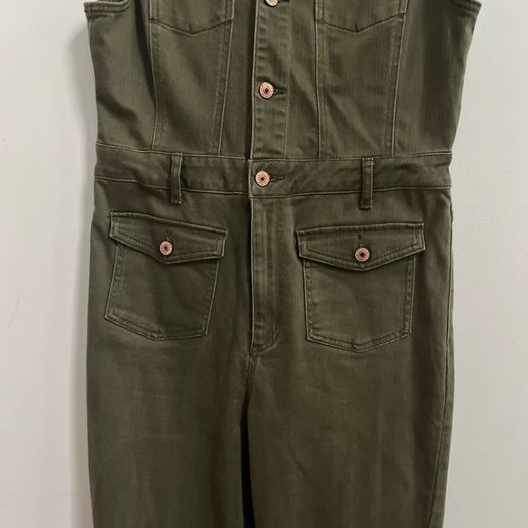 FOREVER 21 olive denim sleeveless utility jumpsuit - Picture 11 of 13